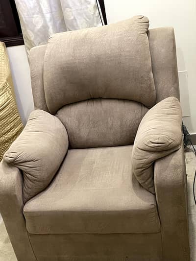 Premium 5-Seater Brown Velvet Sofa Set for Sale (Excellent Condition)