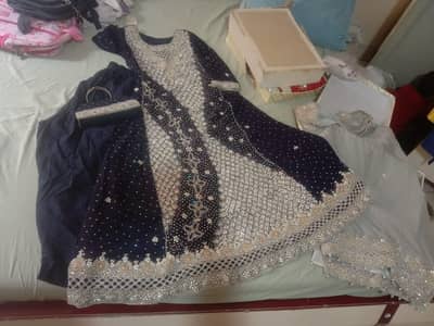 blue silver beautiful maxi