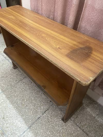 Wooden Study/Work Table with Lower Shelf