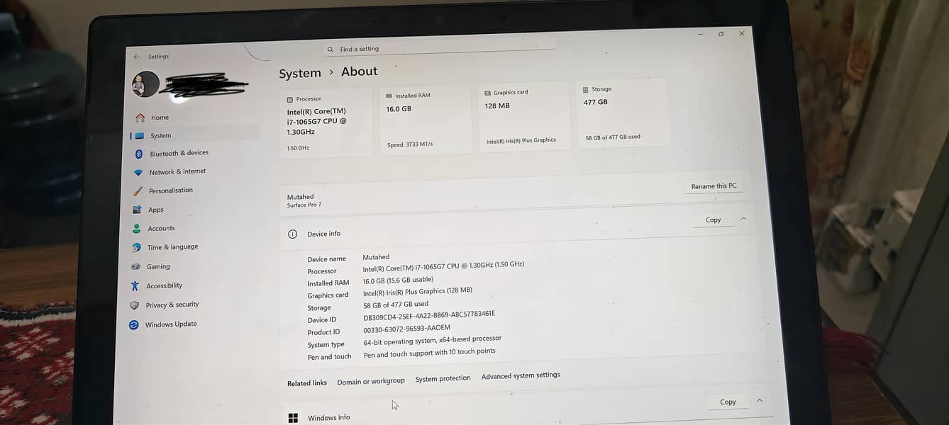 Surface pro 7 0