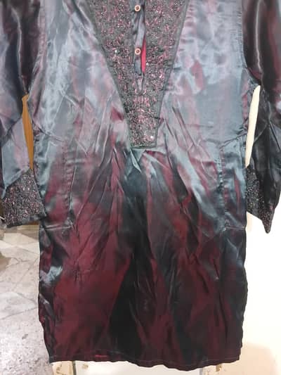 Maroon Kurta Trouser with Shawl | Gota Work | 5-7 Years Boy.