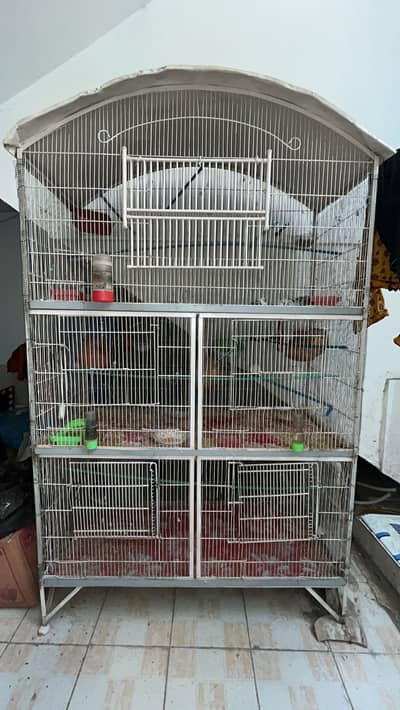 Birds Cage with 3 portions. Good quality