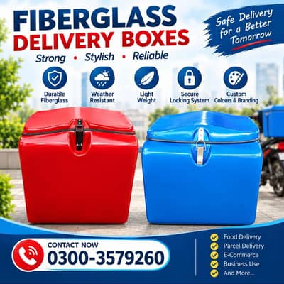 Bike delivery boxes fiberglass