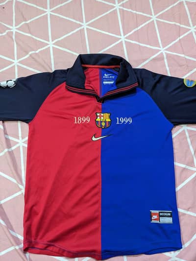 OFFICIAL/ORIGINAL FC BARCELONA RETRO KIT (1999-2000)(MADE IN PORTUGAL)