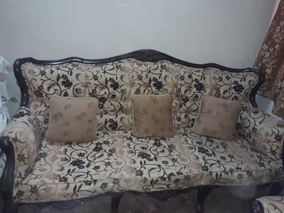 Luxury 5-Seater Chinioti Wooden Sofa Set for Sale