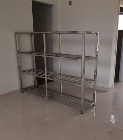 Commercial Stainless Steel Rack 4-Tier Heavy Duty (69" x 18" x 56")
