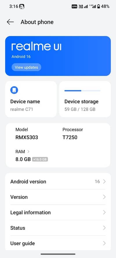 Realme C71 8/128