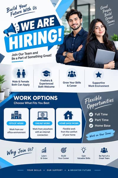 Apply now for online and office Work