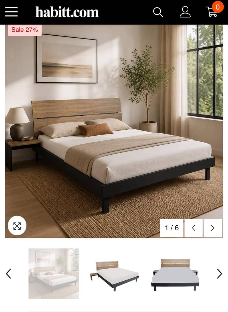new bed with side table 0