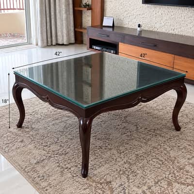 Elegant Wooden Center & Side Table Set