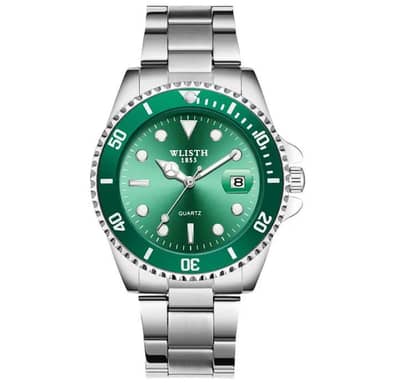 men chronography watch with stainless steel band