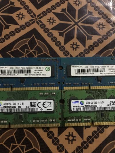 4gb x 4 laptops ram sticks 12800s