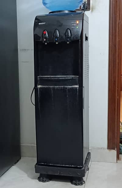 Orient Water Dispenser with Three Taps and Fridge