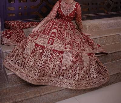 Bridal branded lehenga Worn once for shoot New