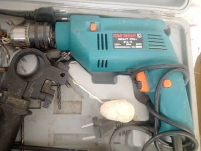 Drill machine with bits and box
