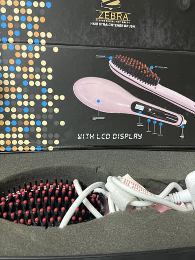Hair straightener brush