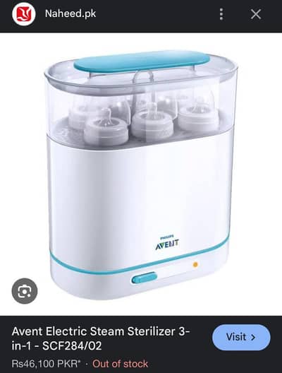 Philips Avent Original 3-in-1 Electric Steam Sterilizer – SCF284/02