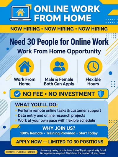 30 female need for net work marketing from home