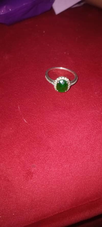 silver ring with stone