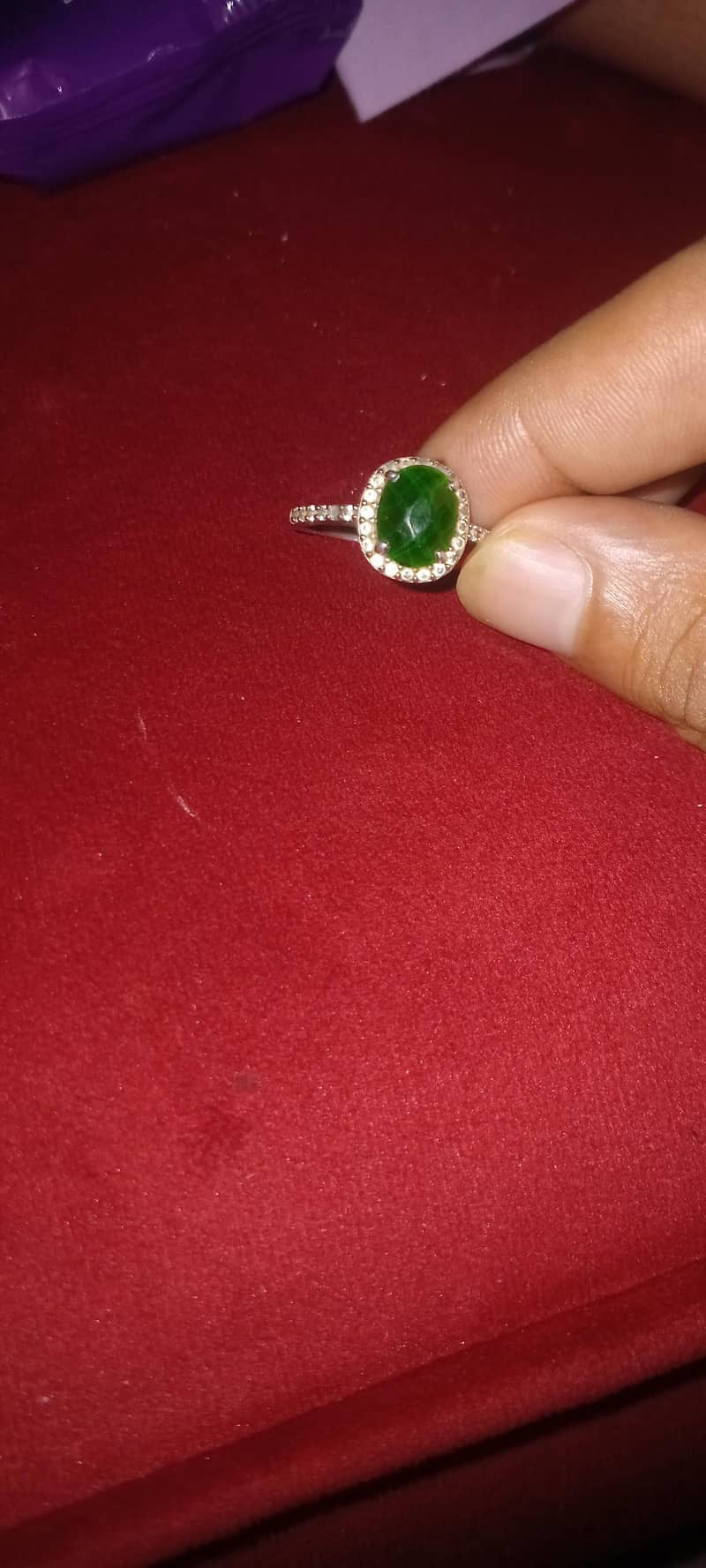 silver ring with stone 1