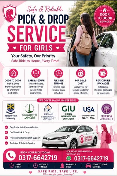 Pick & Drop for Girls on Monthly Base
