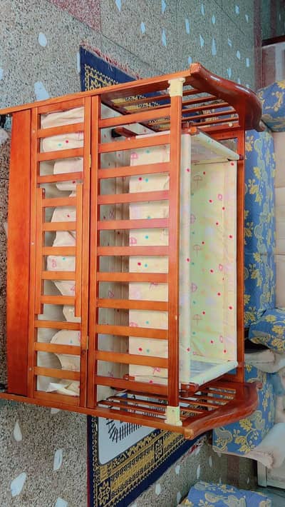wooden baby swing cradle/baby cot bed