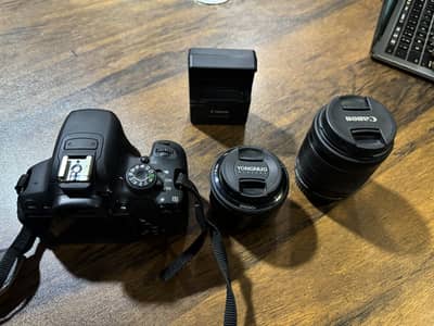 Canon 700D DSLR with 18-55mm and 50mm Lens Complete Box