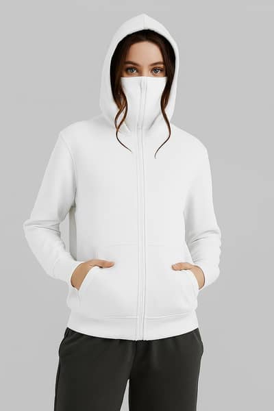 Balaclava Ninja Zipper Hoodie Jacket For Women