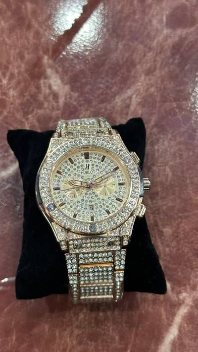 Hublot Big Bang Pave Diamond Rose Gold Men Watch,