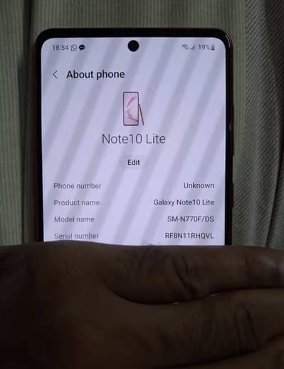 Samsung Mobile Note10 Lite