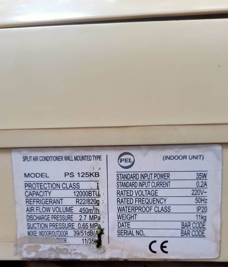 PEL Split AC 1 Ton 3