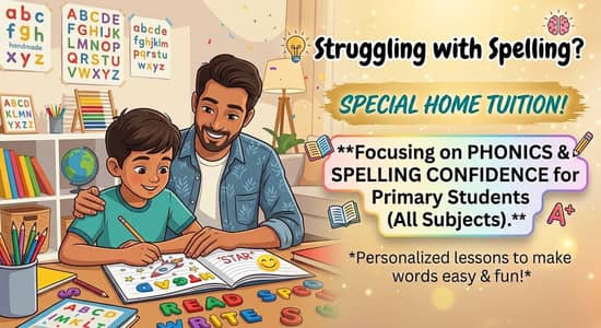 home tutor for primary section, tuition for child, kids home tuition