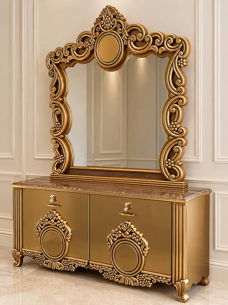 Complete Luxury Bed set | Home Furniture | King Bed | Dressing| Almari ...