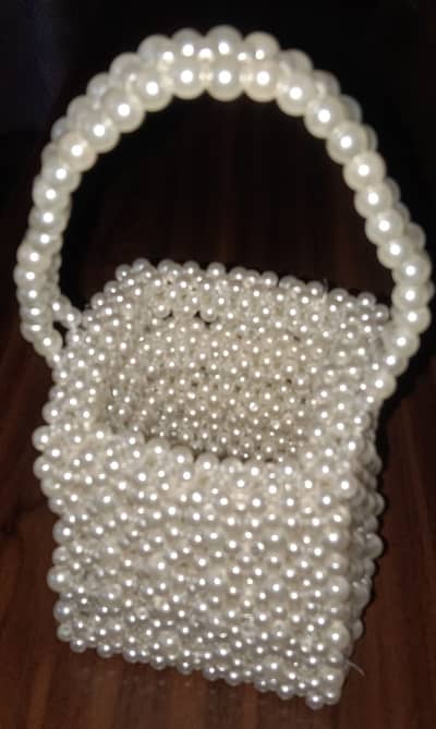 Beautiful Handmade Pearl Beaded Handbag