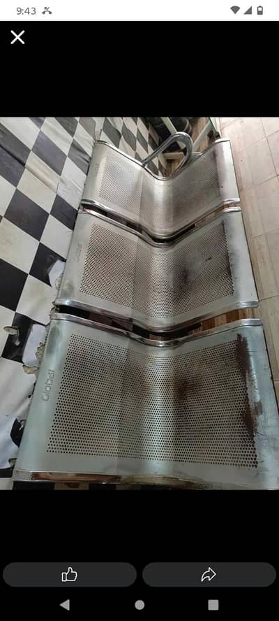 steel waiting chair  3 seater 22000