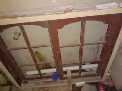 wooden window plus chukat & Glass