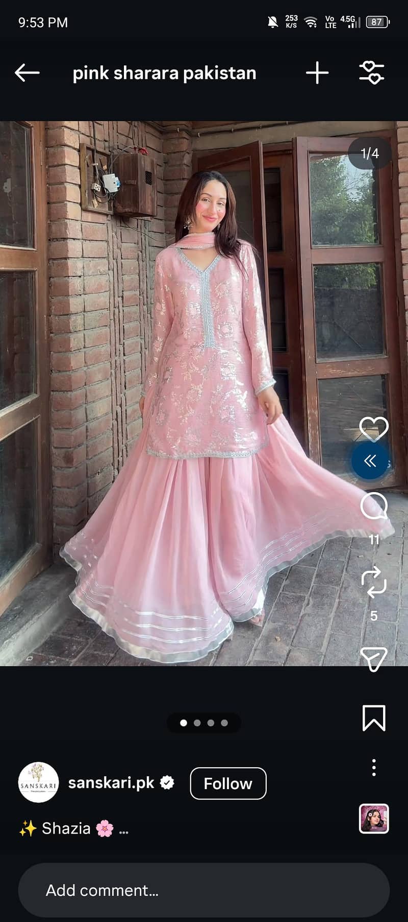 pink sharara 0