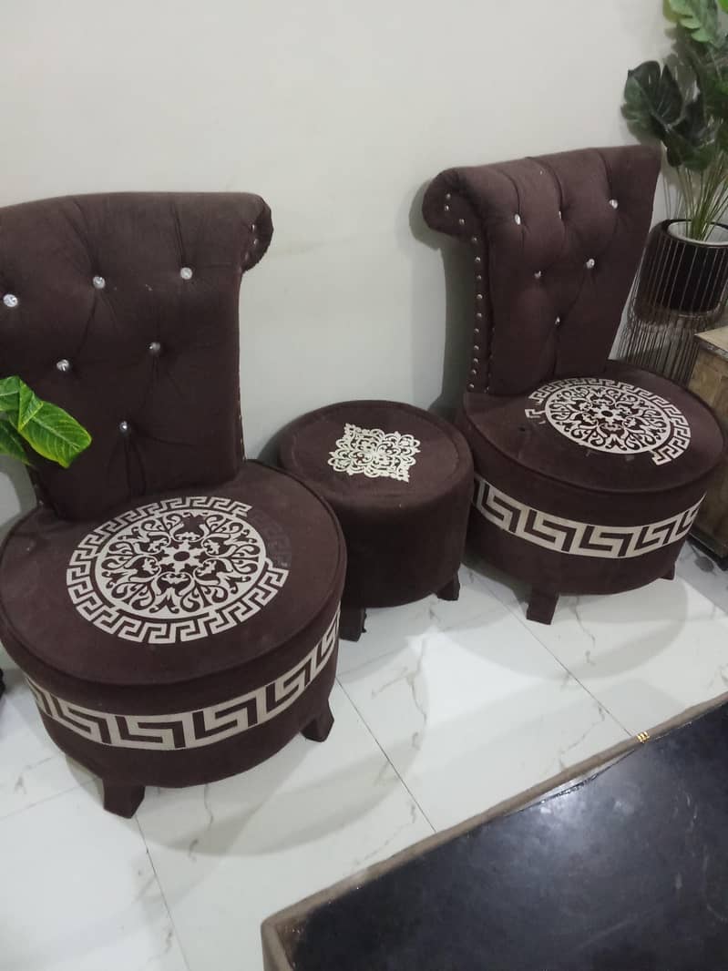 Two sofas chair with one table 1