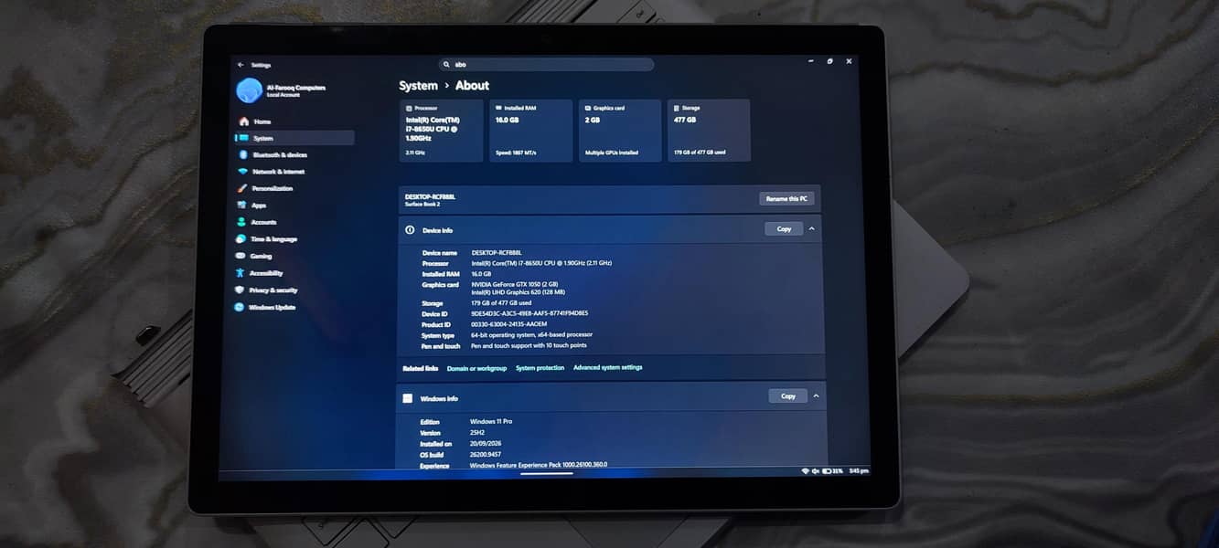 surface book 2 5