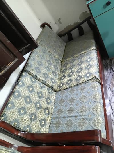 wood sofa set 5 seater
