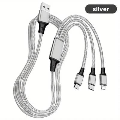 New 6A 100W 3 pin in 1 cable fast charging cable