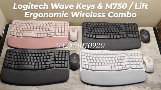 Logitech Wave Keys & Lift Ergonomic Wireless Combo