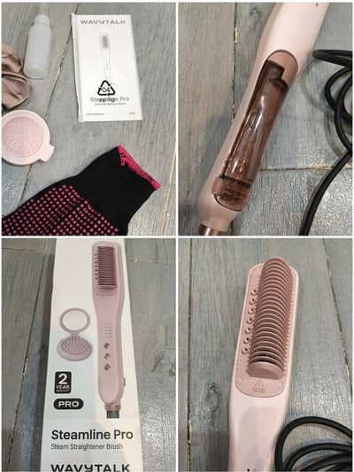 Wavytalk Steamline Pro Steam Hair Straightener Brush – Complete Box &
