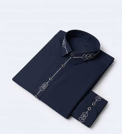Men's Navy Blue shalwar kameez