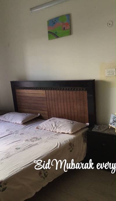 Double bed with side tables  with mattress