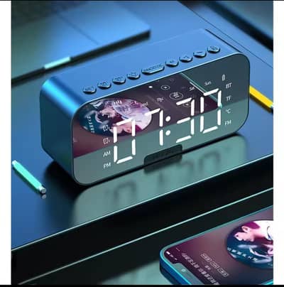 Wireless Digital Clock with Bluetooth Speaker