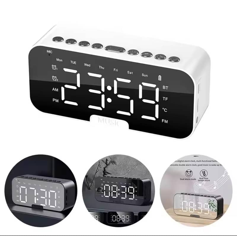 Wireless Digital Clock with Bluetooth Speaker 2