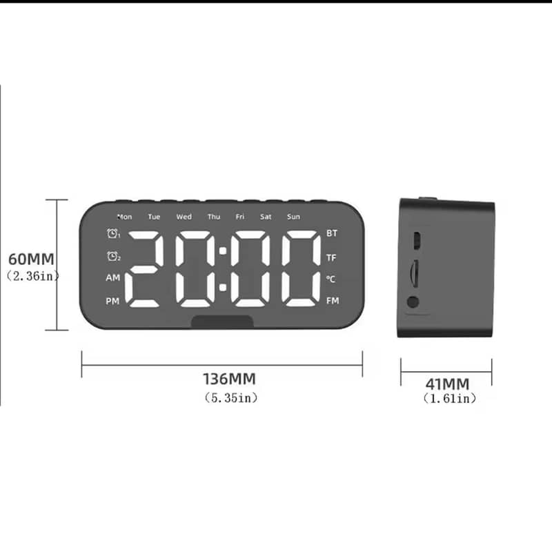Wireless Digital Clock with Bluetooth Speaker 3
