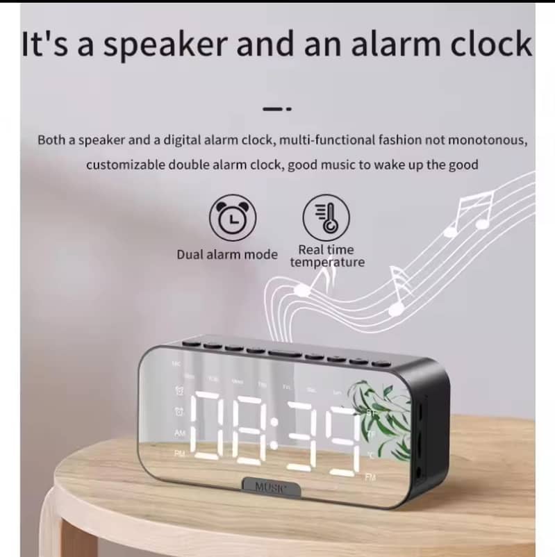 Wireless Digital Clock with Bluetooth Speaker 4