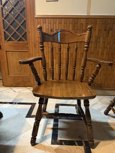 Wooden Dining Table Set with 6 Chairs – Elegant & Spacious